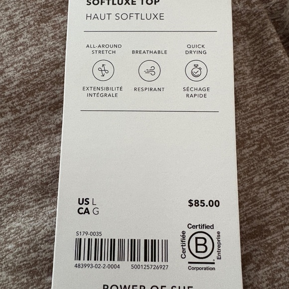 Athleta Softluxe Top in Pyrite Dovetail Heather - Picture 6 of 10